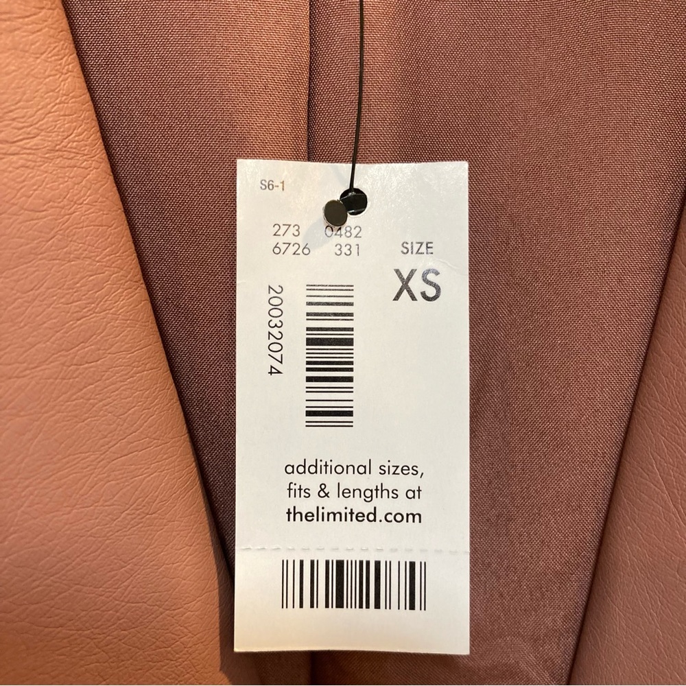 😃Host Pick 🎉 NWT The Limited Faux Leather Mauve Moto Jacket, Size XS - Picture 7 of 11